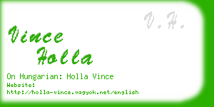 vince holla business card